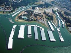Aerial view of Eagle Point Marina