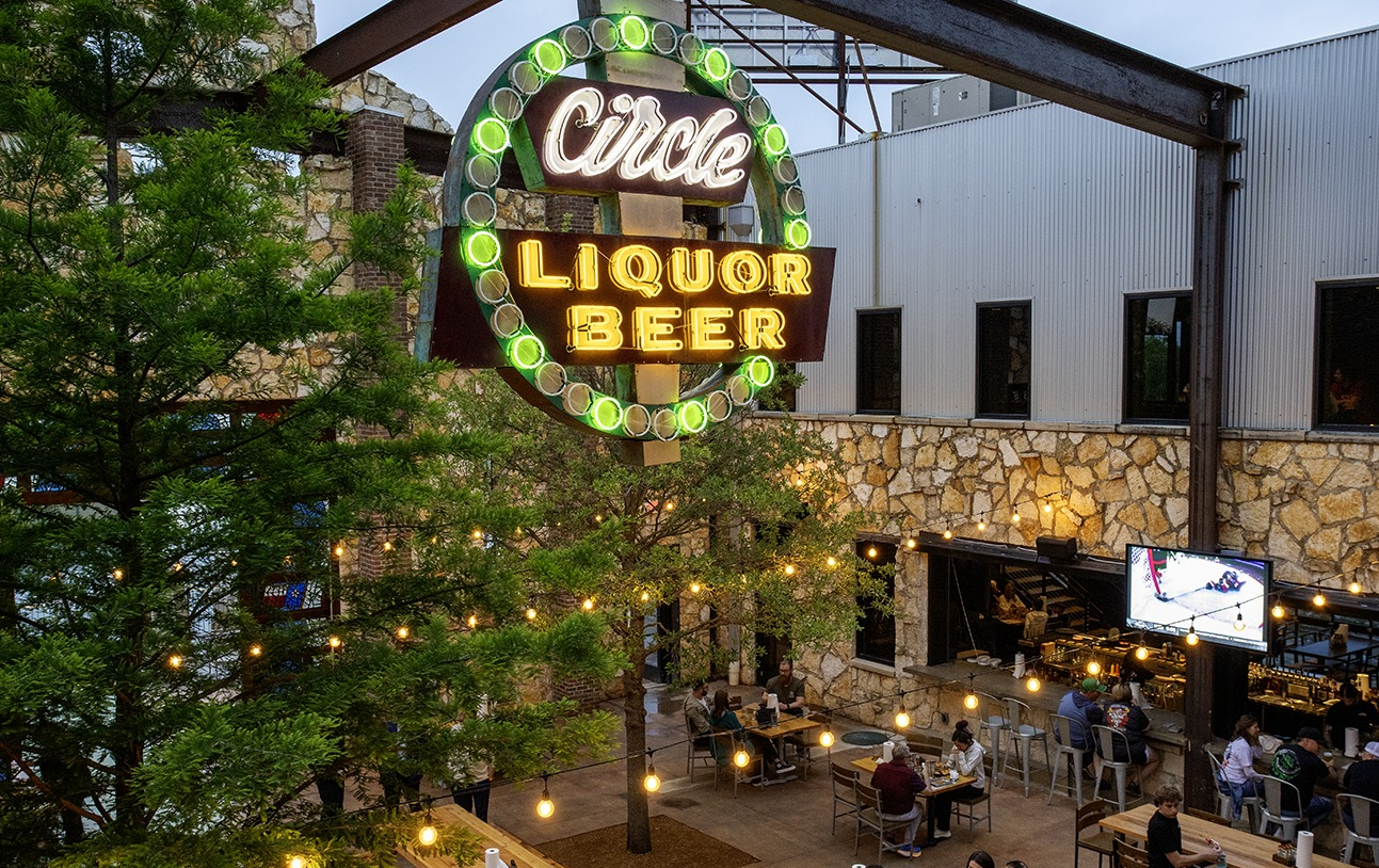 Gas Monkey Icehouse Courtyard