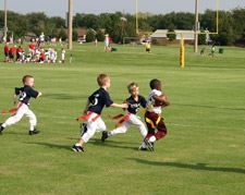 Children Playing Flag Football